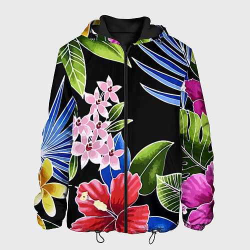 Мужская куртка Floral vanguard composition Летняя ночь Fashion tr / 3D-Черный – фото 1