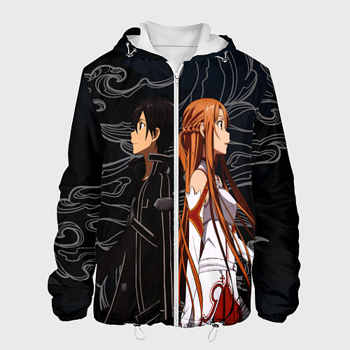 Мужская куртка Кирито и Асуна - Sword Art Online / 3D-Белый – фото 1