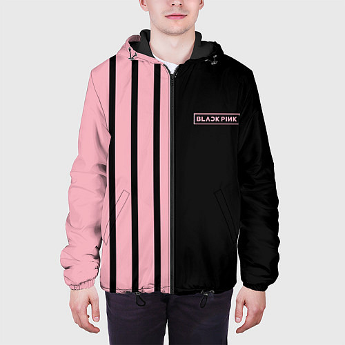 Мужская куртка BLACKPINK HALF BLACK-PINK MINI LOGO / 3D-Черный – фото 3