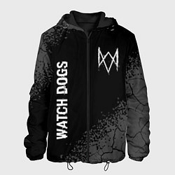 Куртка с капюшоном мужская Watch Dogs Glitch на темном фоне, цвет: 3D-черный