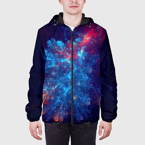 Мужская куртка Космический Коралловый Риф / 3D-Черный – фото 3