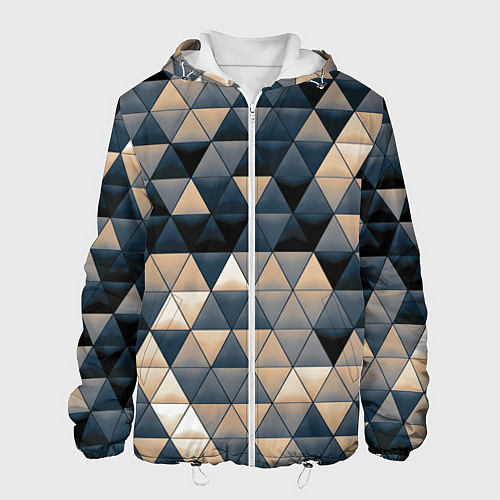Мужская куртка Кибернетическая стена / 3D-Белый – фото 1