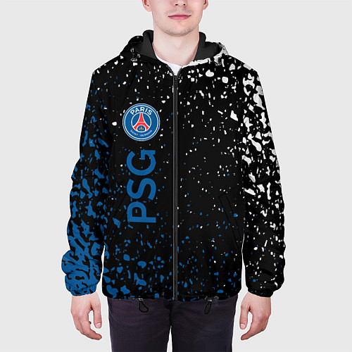 Мужская куртка Psg брызги красок / 3D-Черный – фото 3