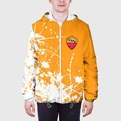 Куртка с капюшоном мужская Roma маленькое лого краска, цвет: 3D-белый — фото 2