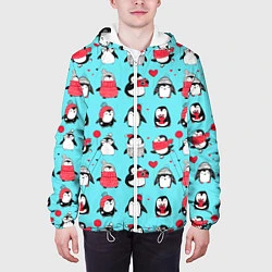Куртка с капюшоном мужская PENGUINS ON THE POSITIVE, цвет: 3D-белый — фото 2