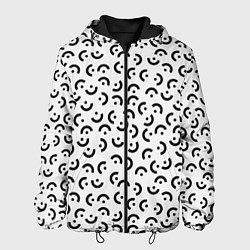 Куртка с капюшоном мужская Географические Формы На Белом Фоне, цвет: 3D-черный