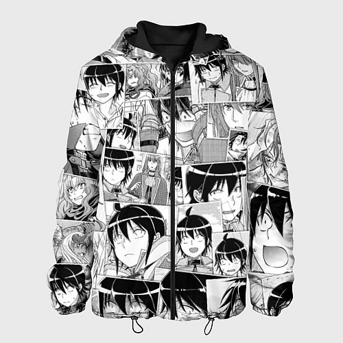 Мужская куртка Tsuki ga Michibiku Isekai Douchuu pattern / 3D-Черный – фото 1