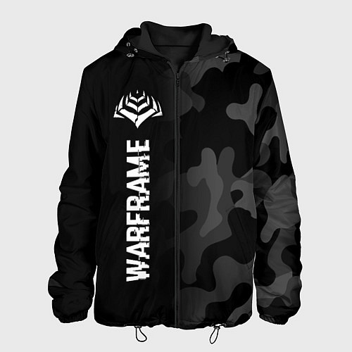 Мужская куртка Warframe Glitch на темном фоне / 3D-Черный – фото 1