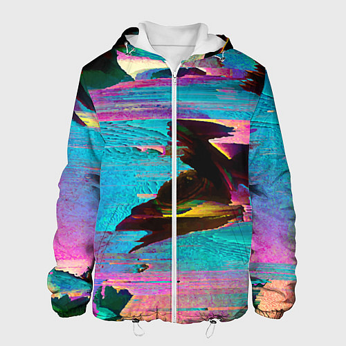 Мужская куртка Multicolored vanguard glitch / 3D-Белый – фото 1