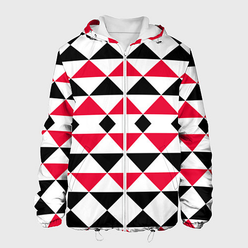 Мужская куртка Geometric shapes triangles / 3D-Белый – фото 1