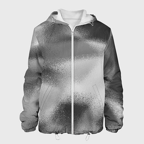 Мужская куртка В серых тонах абстрактный узор gray abstract patte / 3D-Белый – фото 1