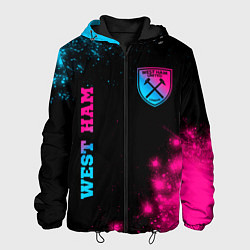 Куртка с капюшоном мужская West Ham Neon Gradient, цвет: 3D-черный