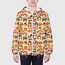 Куртка с капюшоном мужская HIPPIE FASHION, цвет: 3D-белый — фото 2