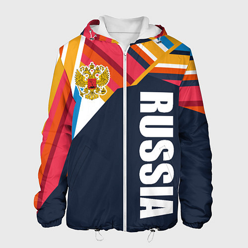 Мужская куртка RUSSIA - RETRO COLORS / 3D-Белый – фото 1