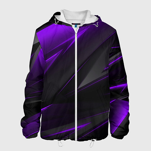 Мужская куртка Geometry Черный и фиолетовый / 3D-Белый – фото 1