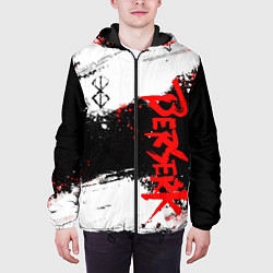 Куртка с капюшоном мужская БЕРСЕРК : Спортивная форма - Клеймо жертвы, цвет: 3D-черный — фото 2