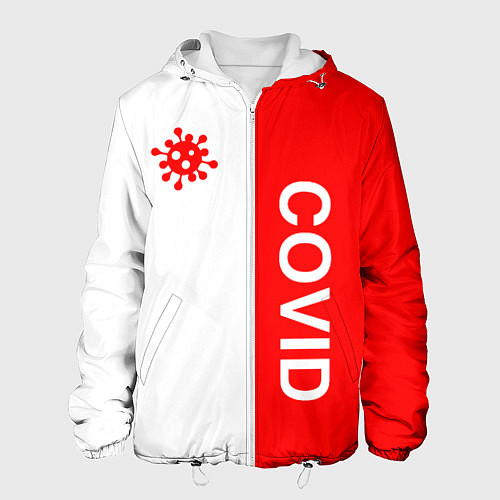 Мужская куртка COVID - ВИРУС / 3D-Белый – фото 1