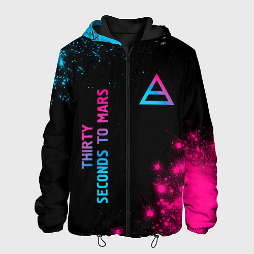 Мужская куртка Thirty Seconds to Mars Neon Gradient / 3D-Черный – фото 1