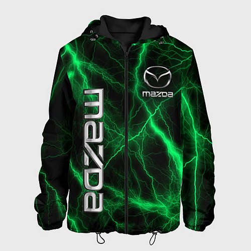 Мужская куртка Mazda зеленые молнии / 3D-Черный – фото 1