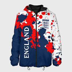 Куртка с капюшоном мужская Сборная Англии Краска, цвет: 3D-черный