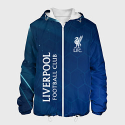 Куртка с капюшоном мужская Liverpool Соты Абстракция, цвет: 3D-белый