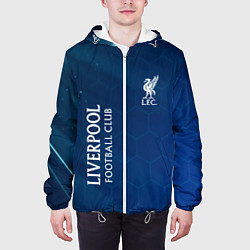 Куртка с капюшоном мужская Liverpool Соты Абстракция, цвет: 3D-белый — фото 2