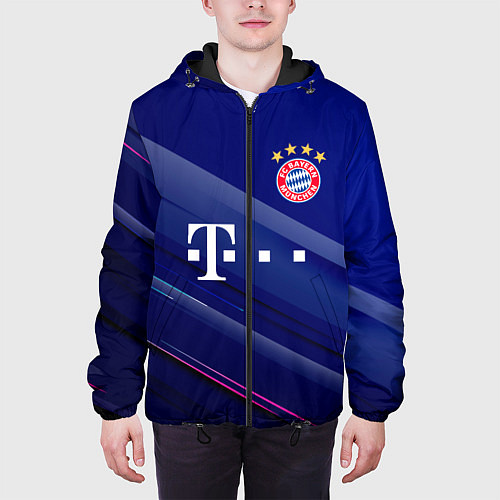 Мужская куртка Bayern munchen Абстракция / 3D-Черный – фото 3