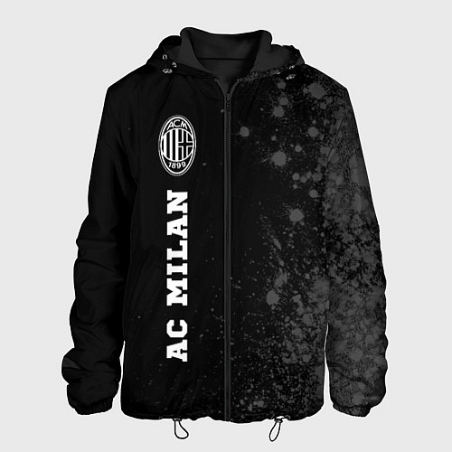 Мужская куртка AC Milan sport на темном фоне: по-вертикали / 3D-Черный – фото 1