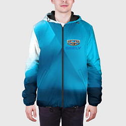 Куртка с капюшоном мужская Geely - абстракция, цвет: 3D-черный — фото 2
