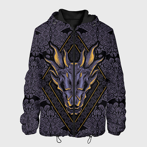 Мужская куртка Дом Дракона Паттерн с драконами / 3D-Черный – фото 1