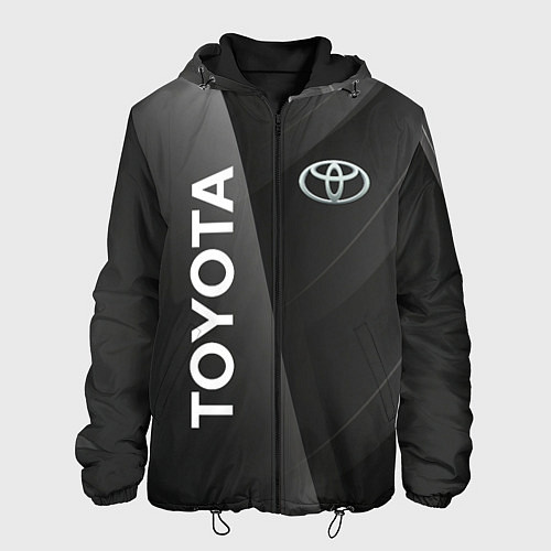 Мужская куртка Toyota - серая абстракция / 3D-Черный – фото 1