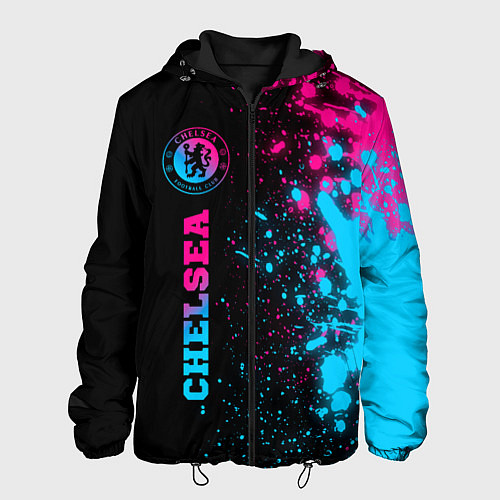 Мужская куртка Chelsea - neon gradient: по-вертикали / 3D-Черный – фото 1