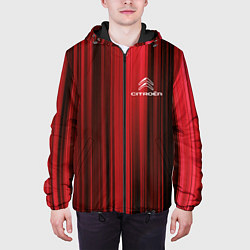 Куртка с капюшоном мужская Citroёn - абстракция, цвет: 3D-черный — фото 2