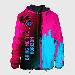 Мужская куртка Bring Me the Horizon - neon gradient: по-вертикали