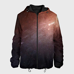 Куртка с капюшоном мужская Космос из сердца, цвет: 3D-черный