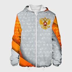 Куртка с капюшоном мужская Orange & silver Russia, цвет: 3D-белый