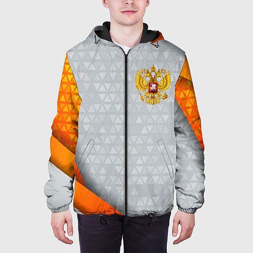 Мужская куртка Orange & silver Russia / 3D-Черный – фото 3