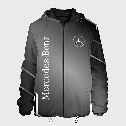Мужская куртка Mercedes абстракция карбон / 3D-Черный – фото 1