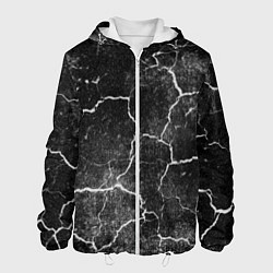 Куртка с капюшоном мужская Трещины инверсия, цвет: 3D-белый