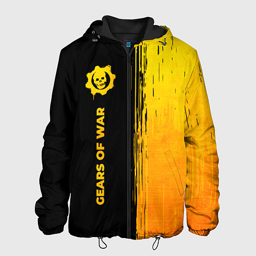Мужская куртка Gears of War - gold gradient: по-вертикали / 3D-Черный – фото 1
