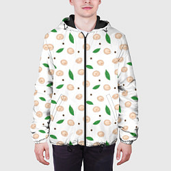 Куртка с капюшоном мужская Пельмени с лавровым листом и перцем, цвет: 3D-черный — фото 2