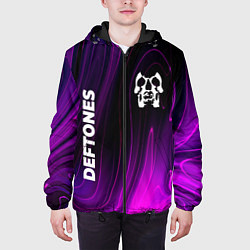 Куртка с капюшоном мужская Deftones violet plasma, цвет: 3D-черный — фото 2