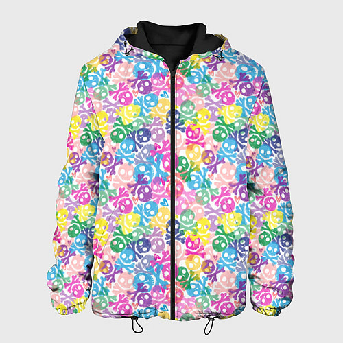 Мужская куртка Череп и сердца / 3D-Черный – фото 1