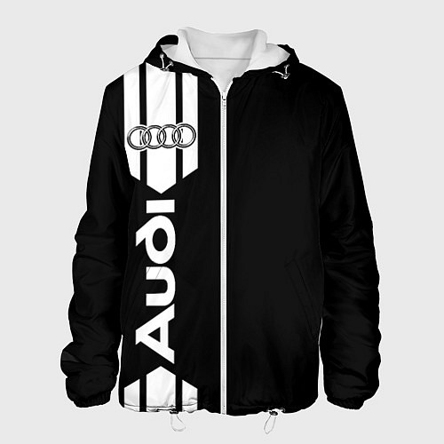 Мужская куртка Audi - вертикальные полосы / 3D-Белый – фото 1