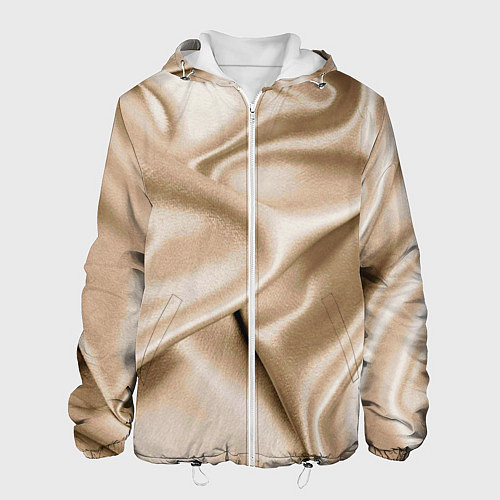 Мужская куртка Струящаяся золотистая ткань / 3D-Белый – фото 1
