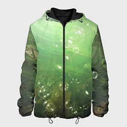 Куртка с капюшоном мужская Морские глубины с рыбой, цвет: 3D-черный
