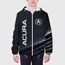 Куртка с капюшоном мужская Acura карбон, цвет: 3D-белый — фото 2