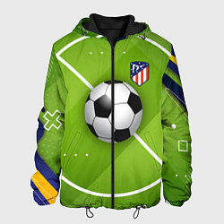 Куртка с капюшоном мужская Atletico madrid Мяч, цвет: 3D-черный