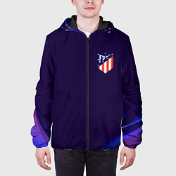 Куртка с капюшоном мужская Фк Atletico абстракция, цвет: 3D-черный — фото 2