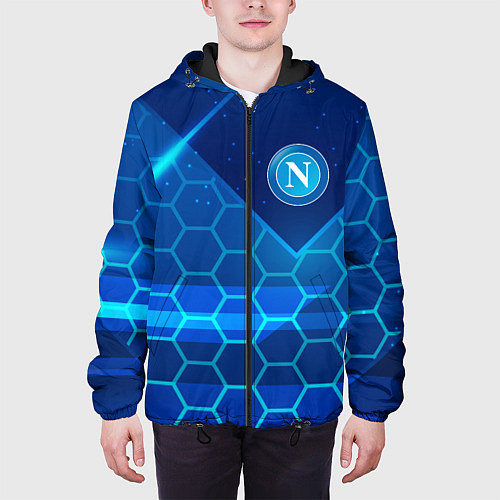 Мужская куртка Napoli Соты абстракция / 3D-Черный – фото 3